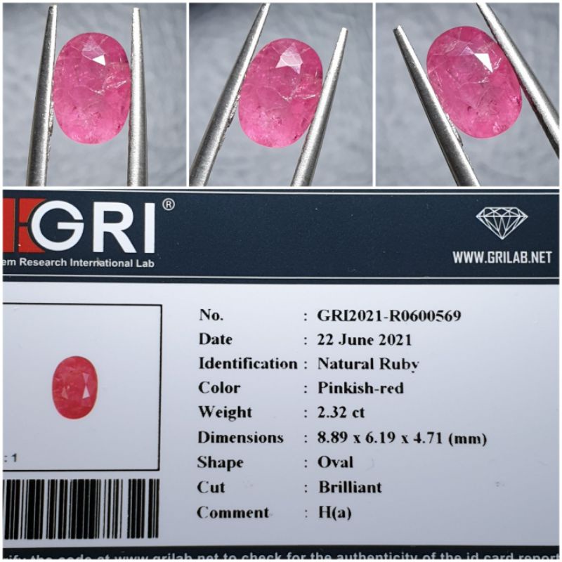Natural Ruby Heat A Memo 2.32 crt