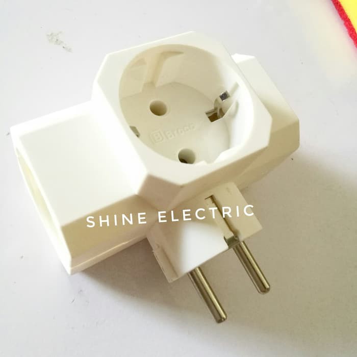 Steker T Broco Colokan Stop Kontak Cabang 3 Stopkontak SNI