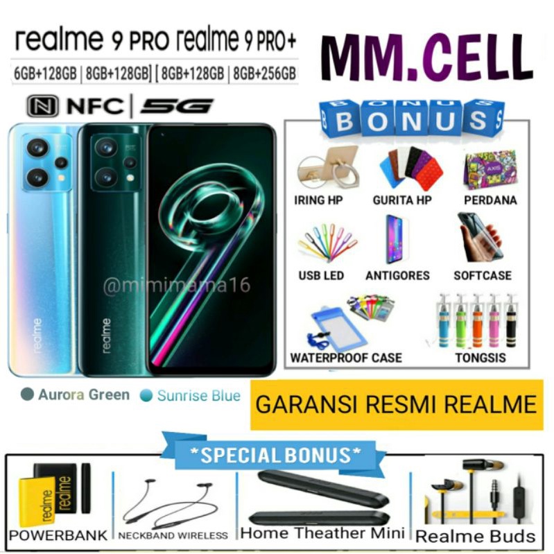 REALME 9 PRO + 5G RAM 8/128 [8/256] | REALME 10 8/256 REALME 9PRO 6/128 [ 8/128 ] | REALME 9PRO+ GARANSI RESMI REALME