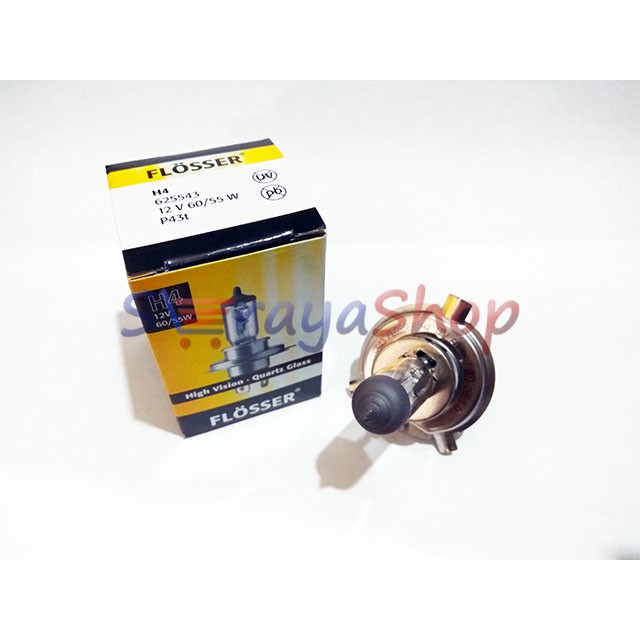 Flosser Lampu Halogen H4 12V 60/55W Halogen