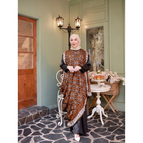 SET GAMIS BATIK SUTRA GIES 1106|OUTFIT KONDANGAN|SET|SET WANITA|GAMIS BATIK|GAMIS KONDANGAN