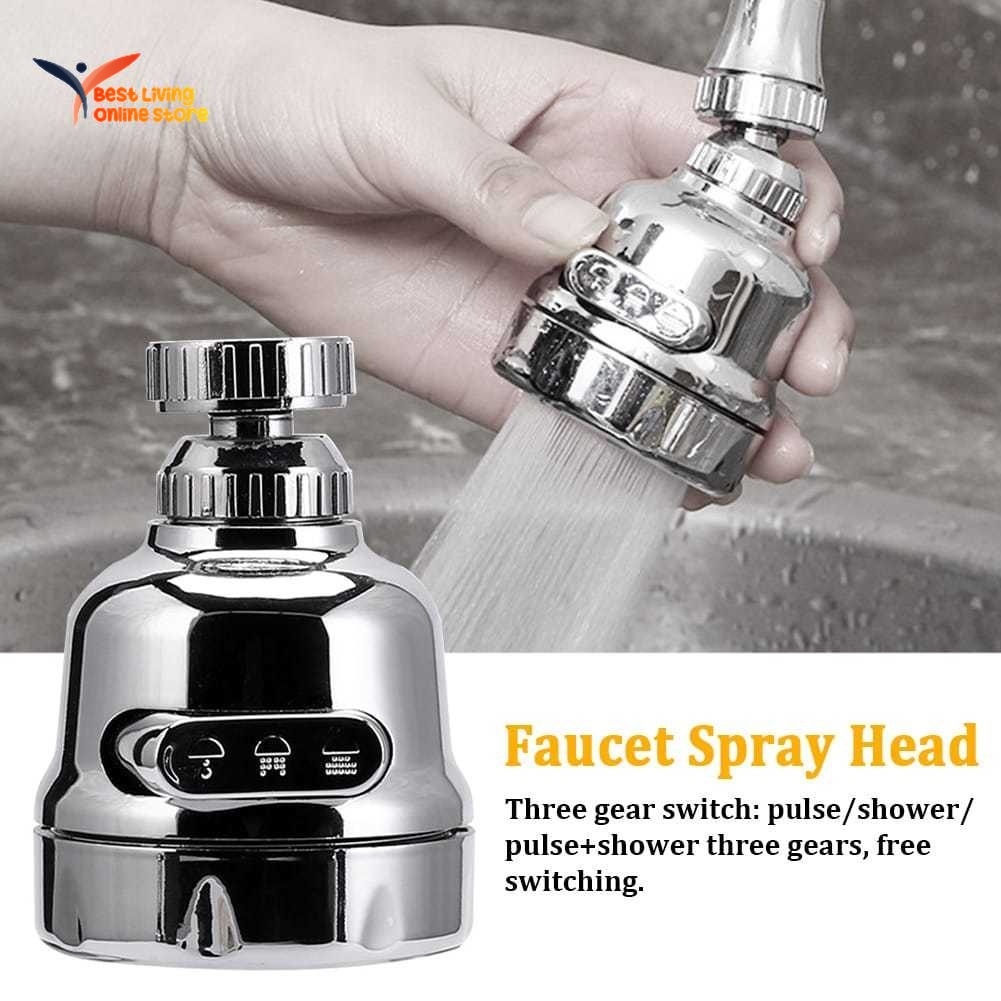 Kepala Sambungan Kepala kran sink 3in1 Head keran air angsa saringan putar 360 wastafel cuci piring 