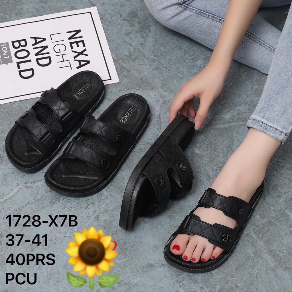 Sandal Karet Jelly Wedges Wanita import Model Terbaru Original Kekinian by AGUNG STYLE Balance 1728-X7B