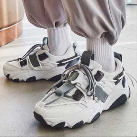 TBIG [COD] Sepatu Sneakers Pria STRAPMEN Sepatu Import Murah Pria Sekolah Kuliah Kerja