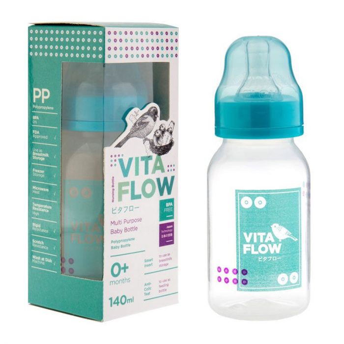 VitaFLow Multi Purpose Baby Bottle Botol Susu Dot Bayi 140ml⁣