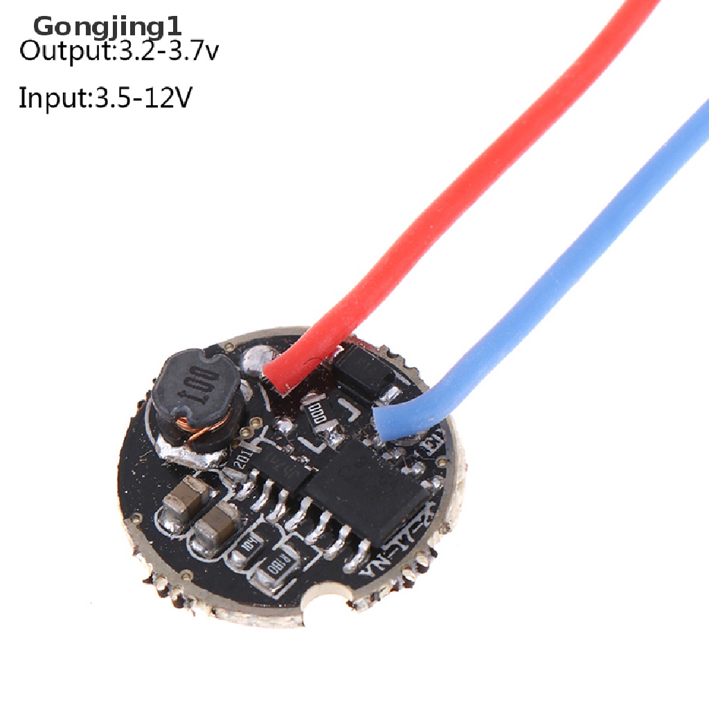 Gongjing1 1Pc Driver Lampu Senter LED 3W 17mm / 20mm DC3.7V 1 Mode 5 Mode