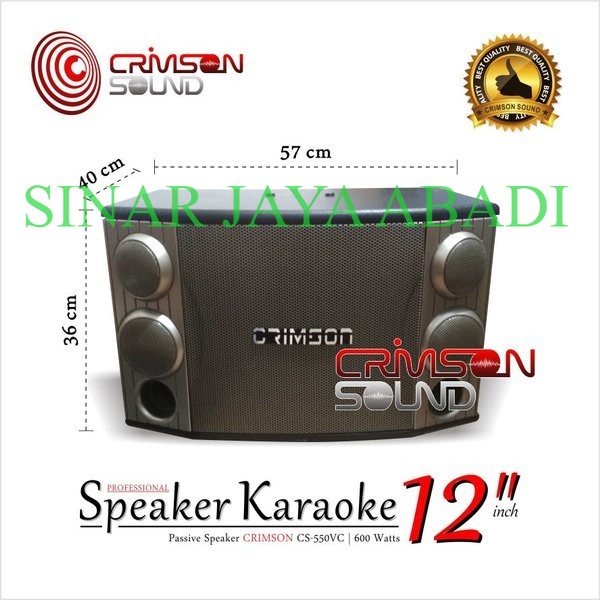 SPEAKER KAROKE 12 INCH CRIMSON CS-550VC