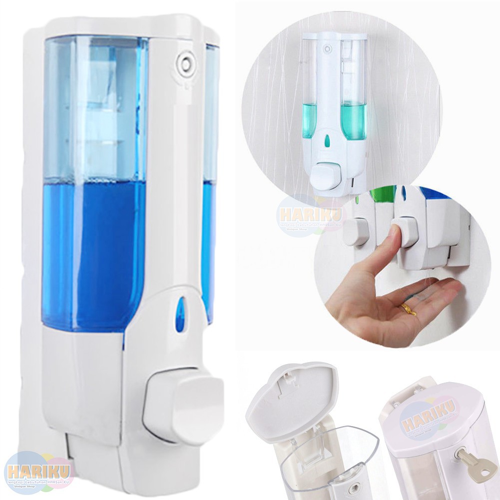 DISPENSER SABUN CAIR DAN SHAMPOO 1 TABUNG - TEMPAT PENYIMPANAN SABUN SINGLE SOAP DISPENSER