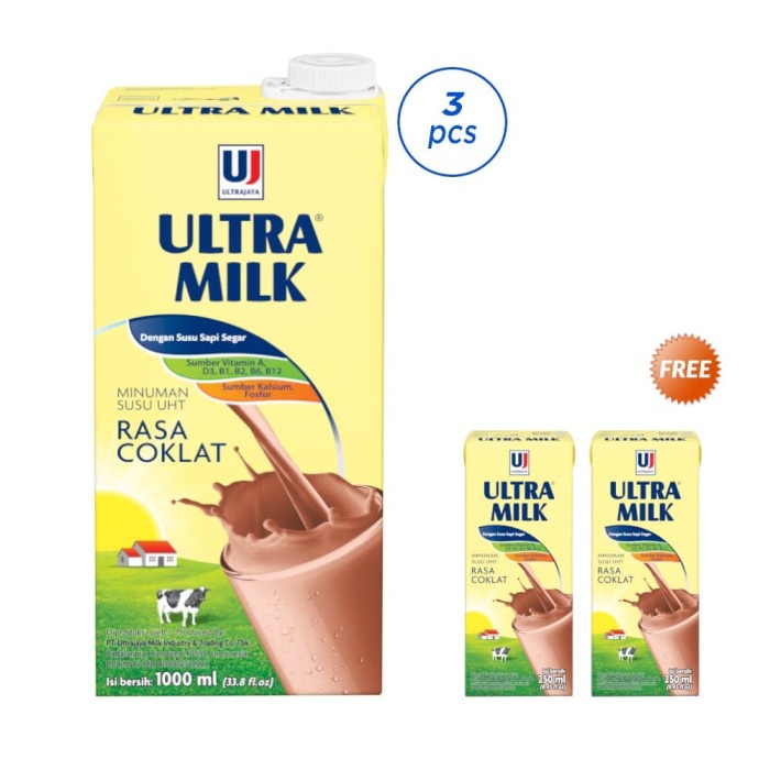 

Ee51F10 Ultra Milk Susu Uht Cokelat 3X1000 Ml Free Ultra Milk 2X250Ml 6ddv