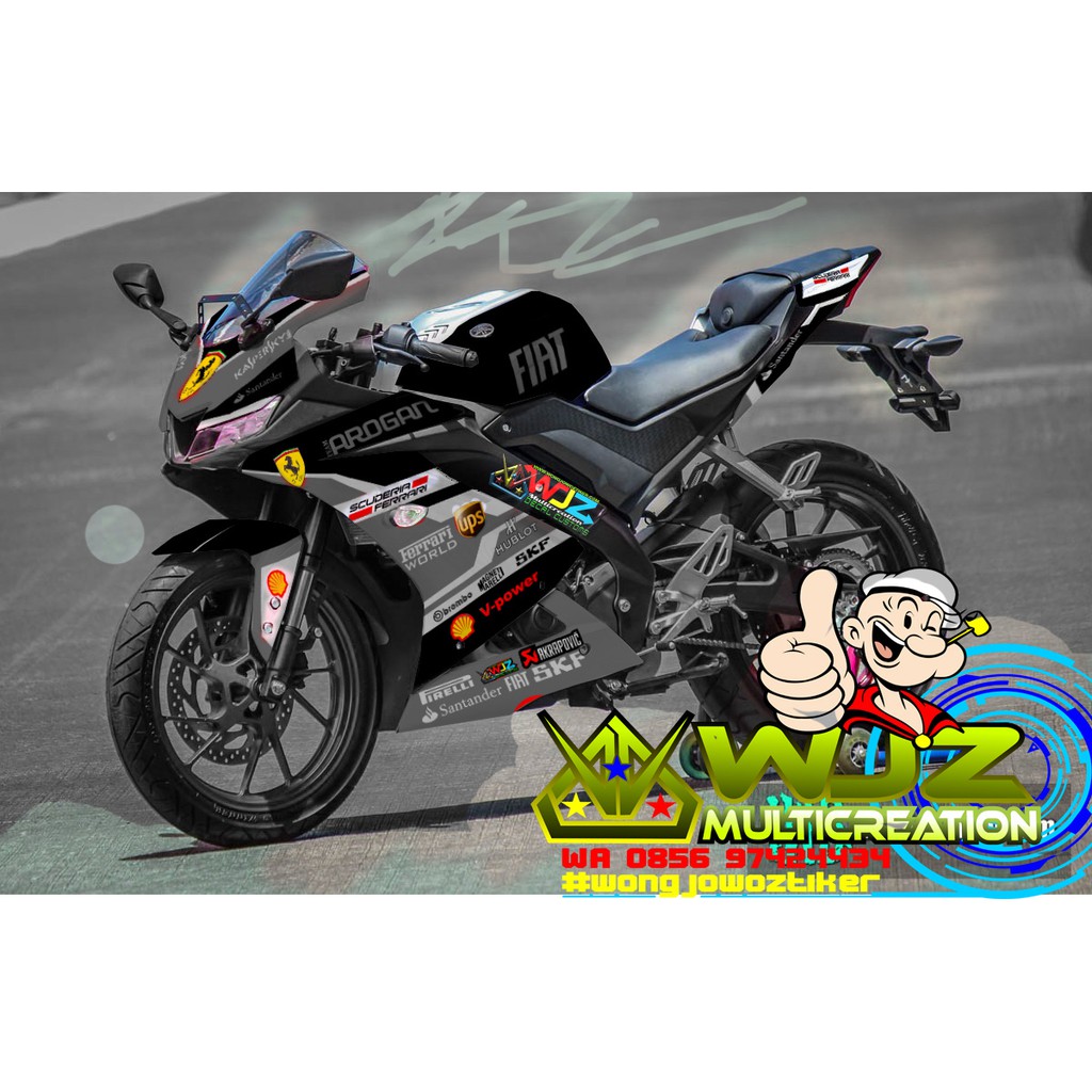 Stiker Decal R15 Vva Ferarri