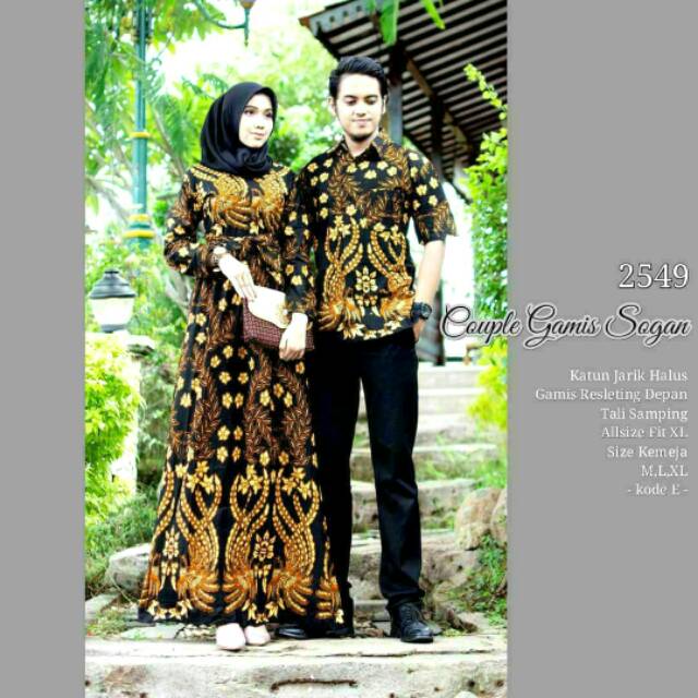 Couple batik motif burung CENDRAWASIH kuning bahan katun kemeja m, l xl gamis all size FASHION BATIK