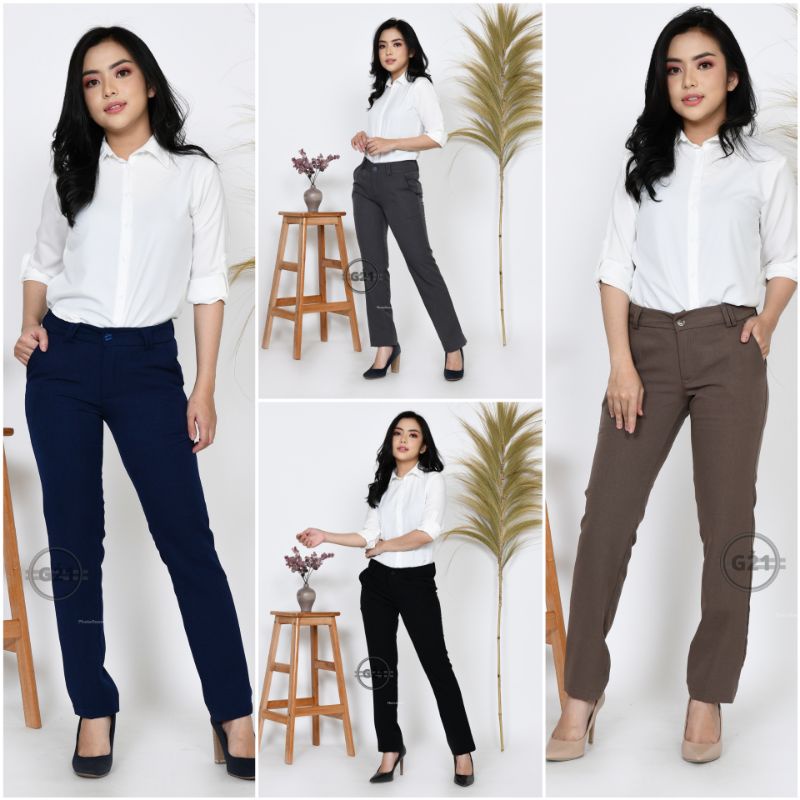 Celana Kerja Kantor Wanita Panjang Formal Bahan Dasar Hitam Model Slimfit High Quality Celana Hitam Wanita Celana Formal Wanita Celana Bahan Wanita Celana Dasar Wanita Celana Panjang Hitam Wanita