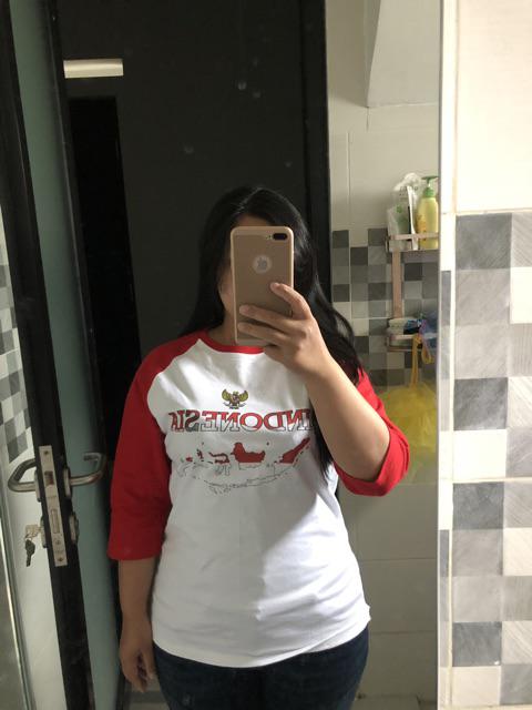 [new]kaos/baju Raglan Merah Putih Peta Kepulauan Indonesia/tujuhbelas Agustus Murah, Couple Keluarga