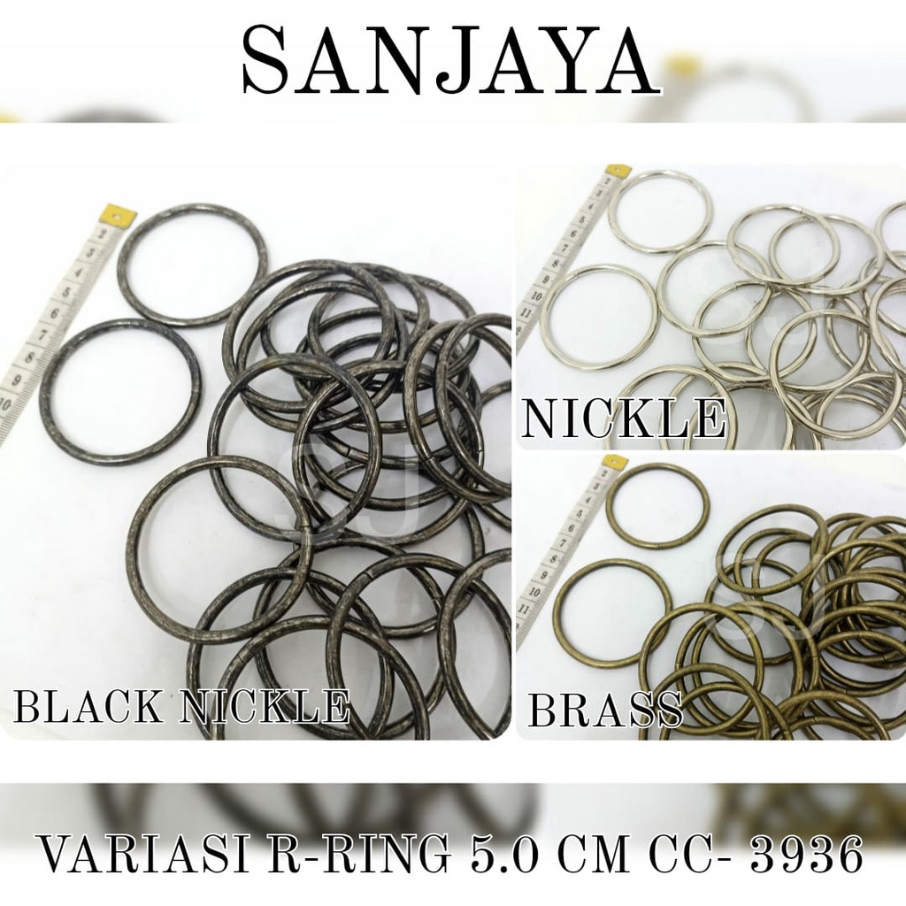 RING BULAT 5 CM / RING O / RING TAS / LOGAM BESI RING / VARIASI R-RING 5.0CM CC-3936