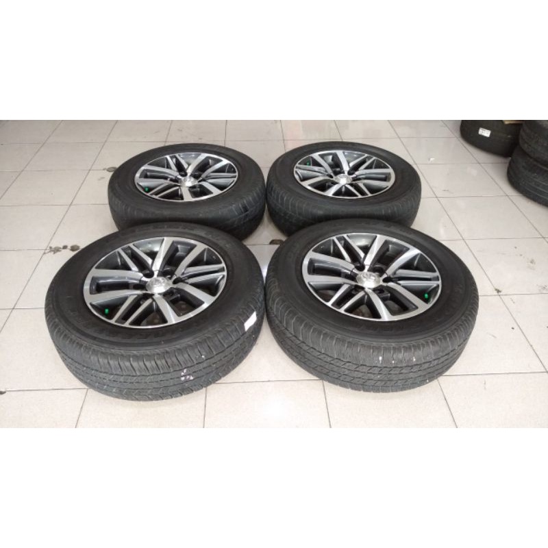 velg mobil bekas ring 18 untuk mobil fortuner vrz plus ban kondisi 90% hole 6x139