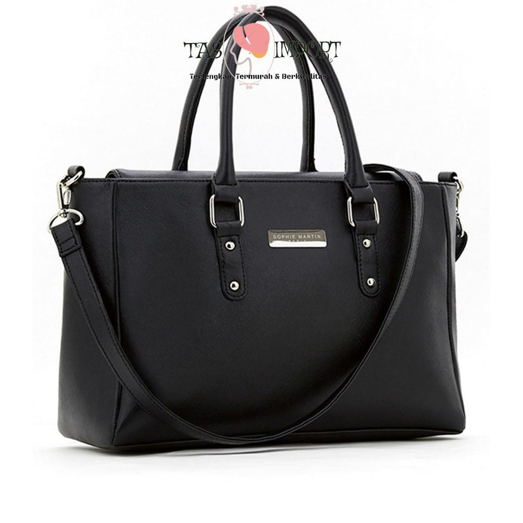 New TAS 2 in 1 SELEMPANG WANITA SOPHIE MARTIN BERHARDT T3980B5 HITAM KULIT