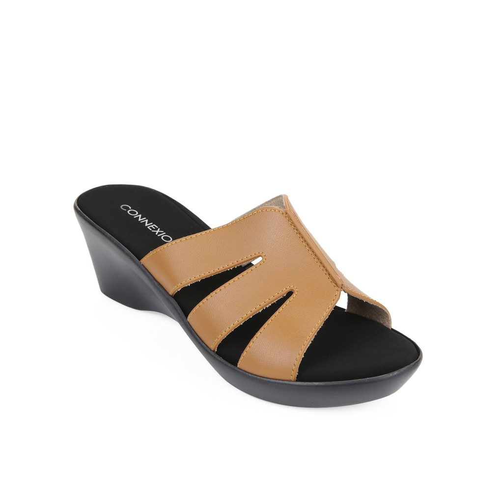 Matahari Connexion Wedges Sandal Cut out Golden Brown Matahari Connexion Wedges Sandal Cut out Golden Brown