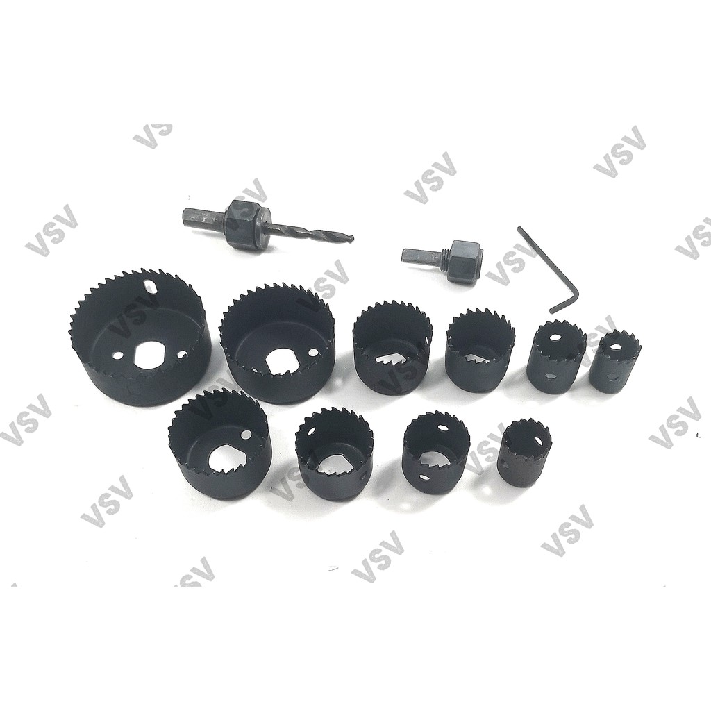 Holesaw set 13pcs Hole Saw Set 13pcs Pelubang Kayu Mata Bor Kayu