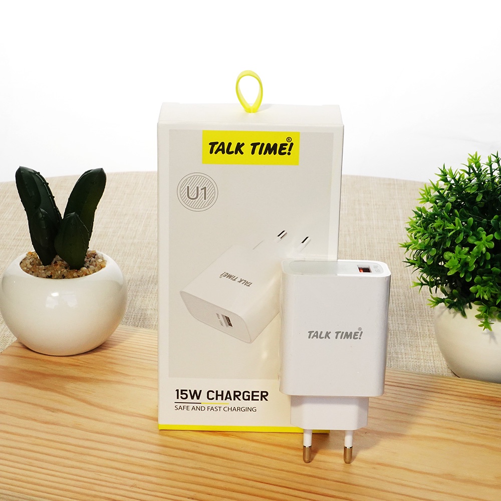 KEPALA CHARGER 15W BATOK CHARGER HEAD TC TALKTIME U1 ADAPTOR TALKTIME