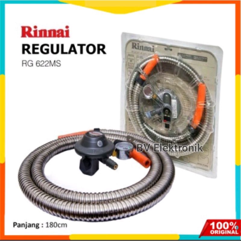 Rinnai RG 622 MS selang + Regulator meter/ RG 622 MS