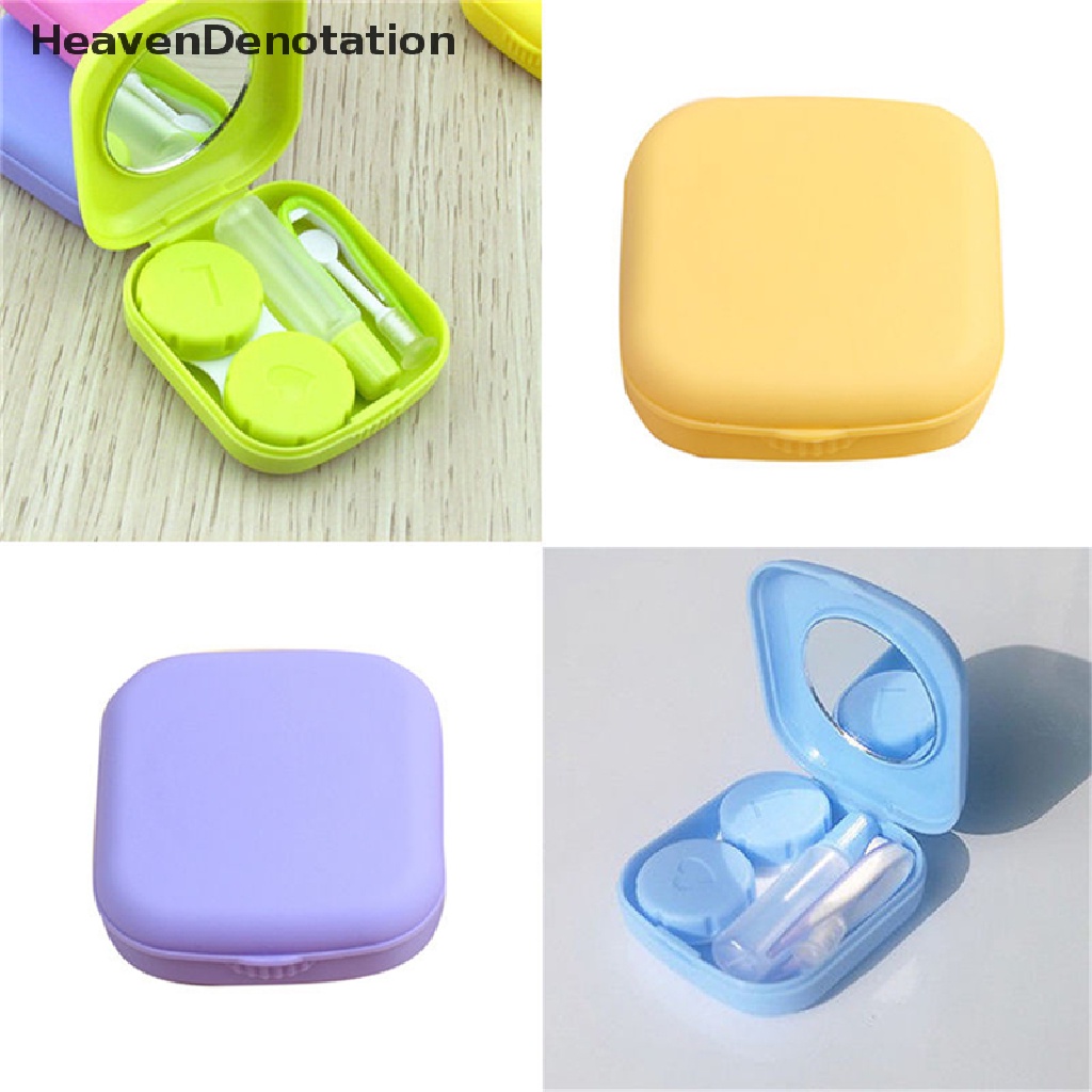 (Heavendenotation) Tempat Softlens / Lensa Kontak Mini Dengan Cermin Untuk Travel