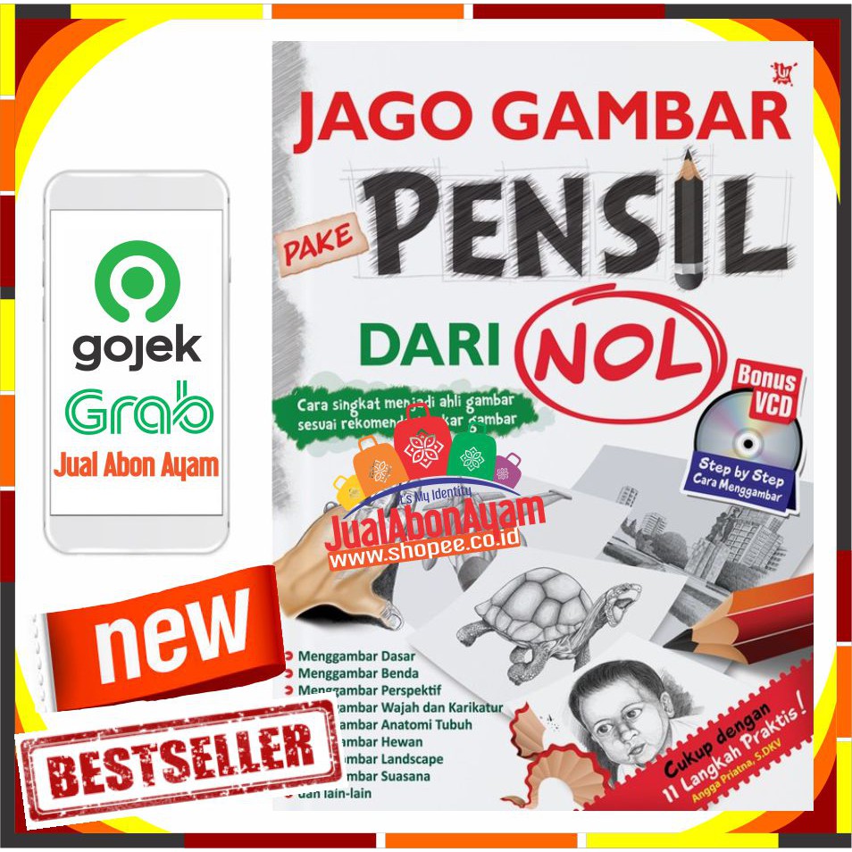 

BUKU JAGO GAMBAR PAKE PENSIL DARI NOL (PLUS CD) ANGGA PRIATNA