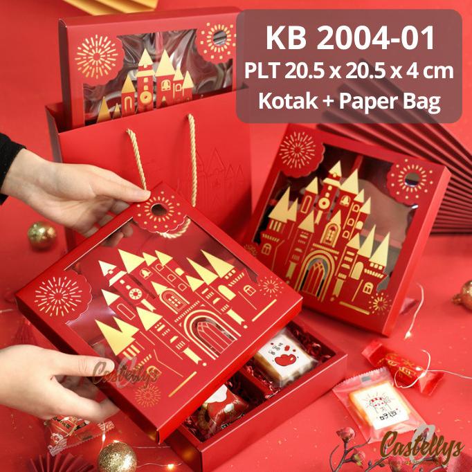 

<<<<<] Kotak Box + Paper Bag Premium KB 2004-01 Kue Nastar Cookies Natal