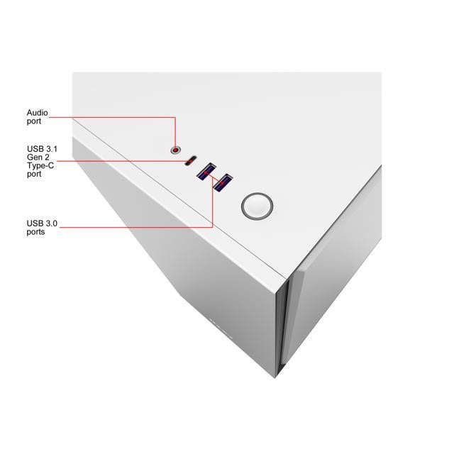 NZXT H710 White Matte Mid Tower ATX Case Casing PC Type C CA-H710B-W1