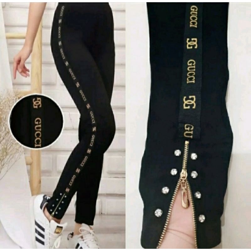 LEGGING IMPORT ZIPPER GUCCI / LEGGING WANITA IMPORT / LEGING IMPORT / LEGGING GUCCI