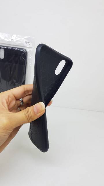 Auto Focus Vivo Y91C 6.22 inchi Leather Soft Case Vivo Y91i Auto Fokus Vivo Y91c Kulit Jeruk