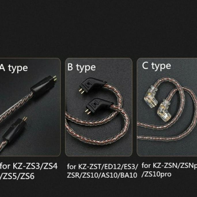 Kabel ZSN pro X mic KZ OFC type A B C ZST ZSX ZS10 pro ZS3 EDX CCA CA4