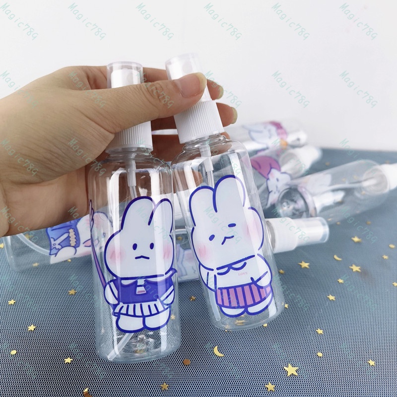 Magic789 100ML Portable Kitty Doraemon Spray Bottle Cartoon XO Rabbit Travel Size Bottles for Cosmetic