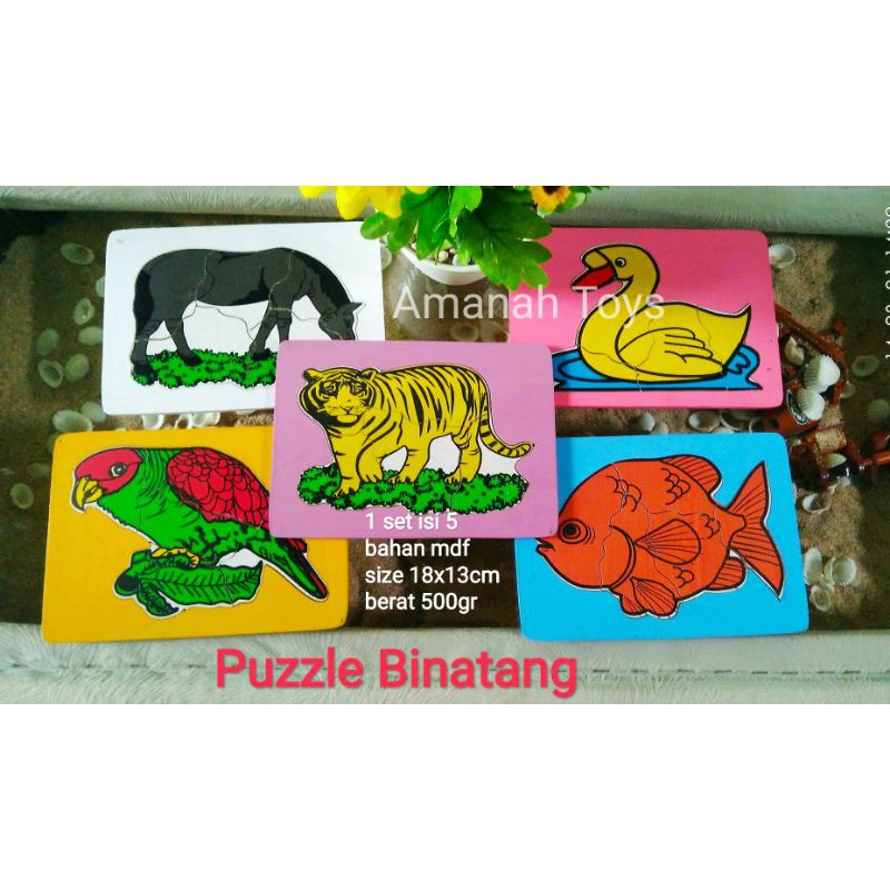 mainan anak - puzzle binatang