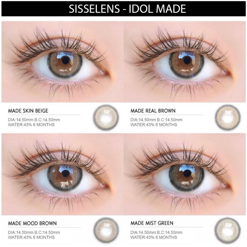 Softlens sisse lens I-DOL MADE SKIN BEIGE NORMAL S/D MINUS -600 sisselens