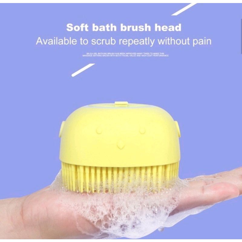 Shower brush / Sikat Mandi Silikon Dispenser portable