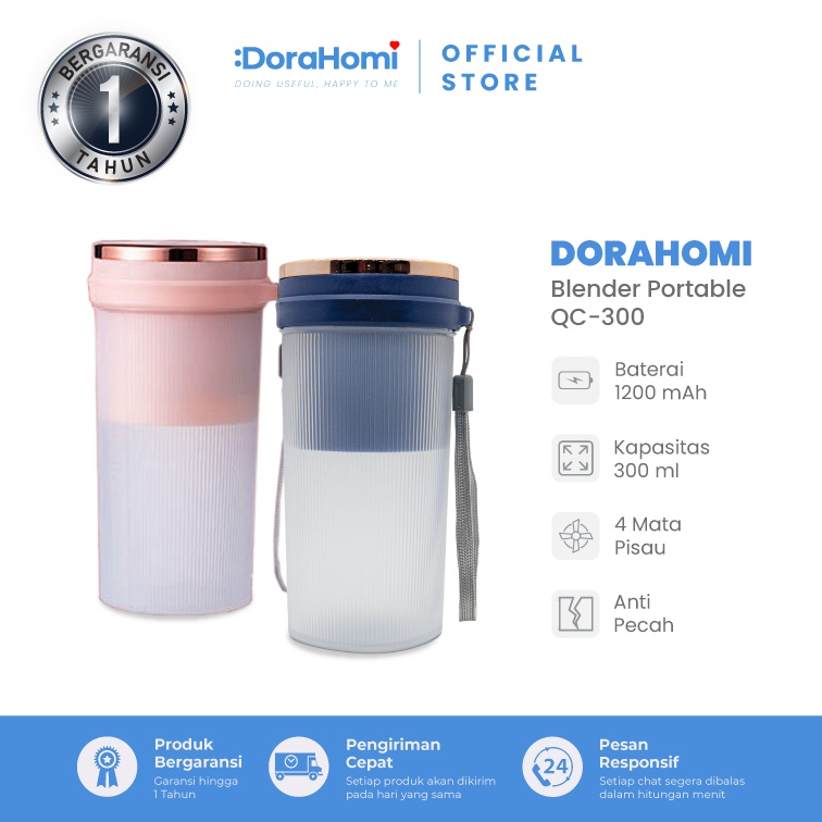 Dorahomi Blender cup listrik portable juicer mini USB botol 300ml