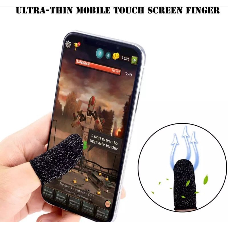 Sarung Tangan Jempol  Finger Cots Sarung Tangan Game Anti Basah 1 pasang 2 pcs