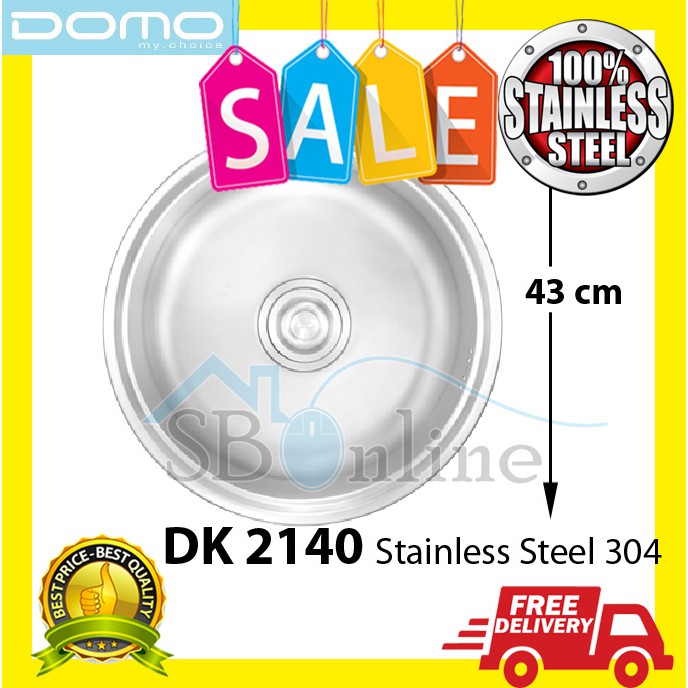 Kitchen Sink Wasbak DOMO DK 2140 Stainless Steel 304