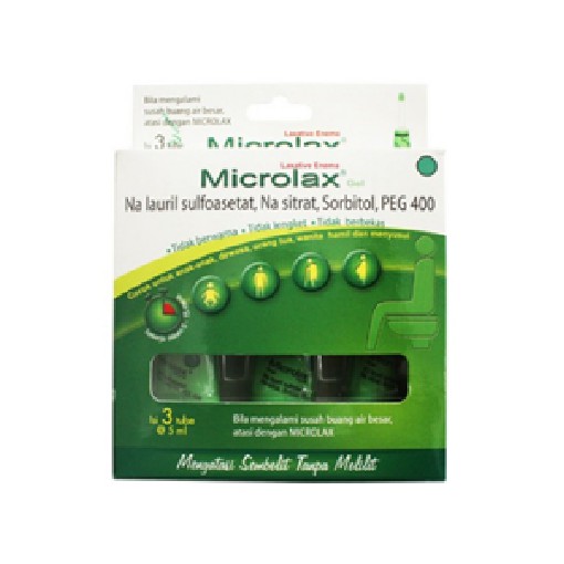 Microlax Gel - Box isi 3 Tube @ 5 mL Atasi Sembelit (Susah BAB)