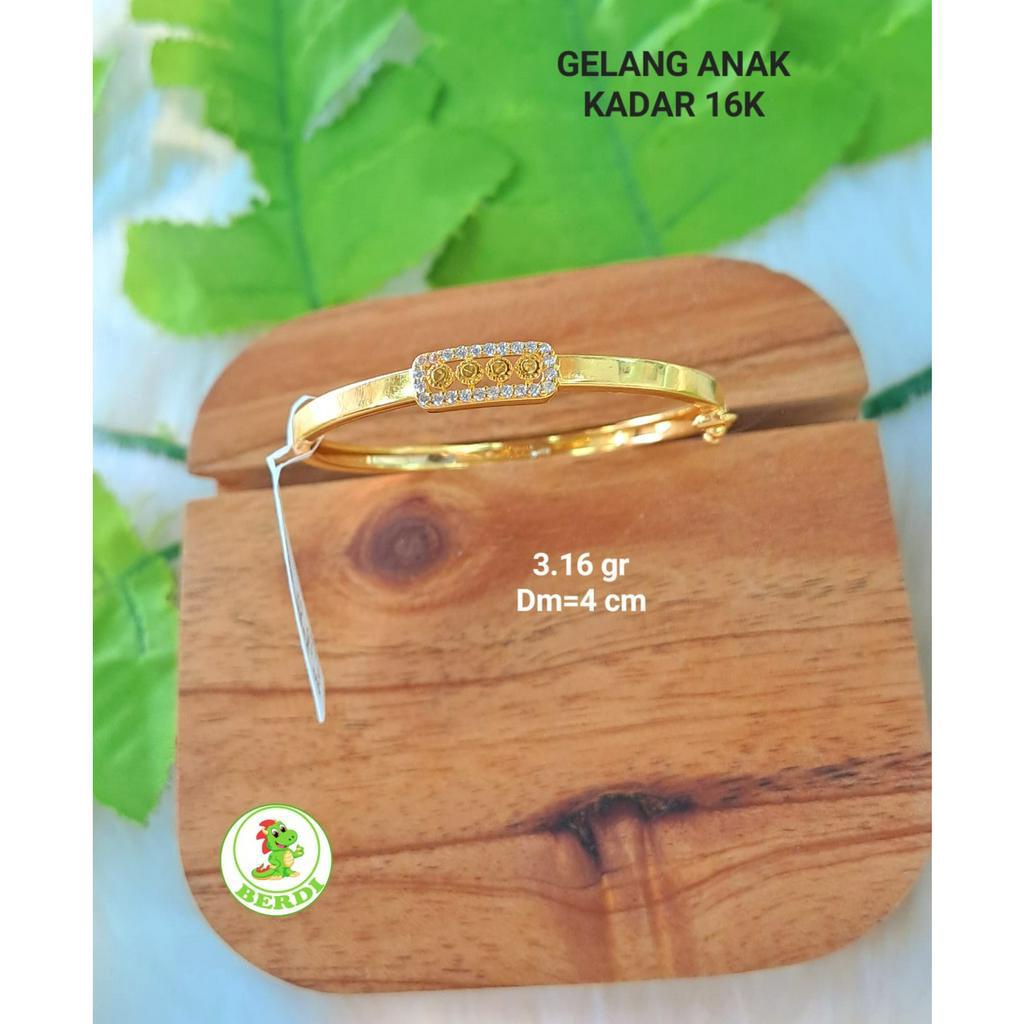 Gelang anak bangle ringan simpel kadar 700 16k