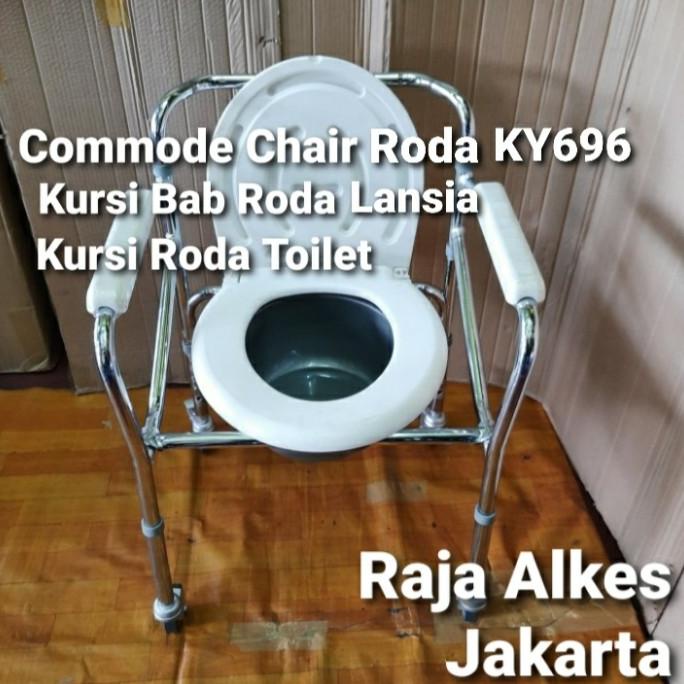 (BISA COD) Kursi Bab Roda Commode Chair KY696 Sella - Kursi Toilet Roda Lansia BOOM SALE Kode 1355