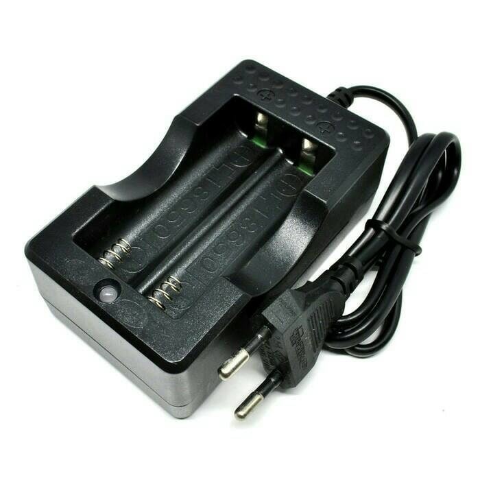Charger Desktop Baterai 18650 Kabel 2 Slot