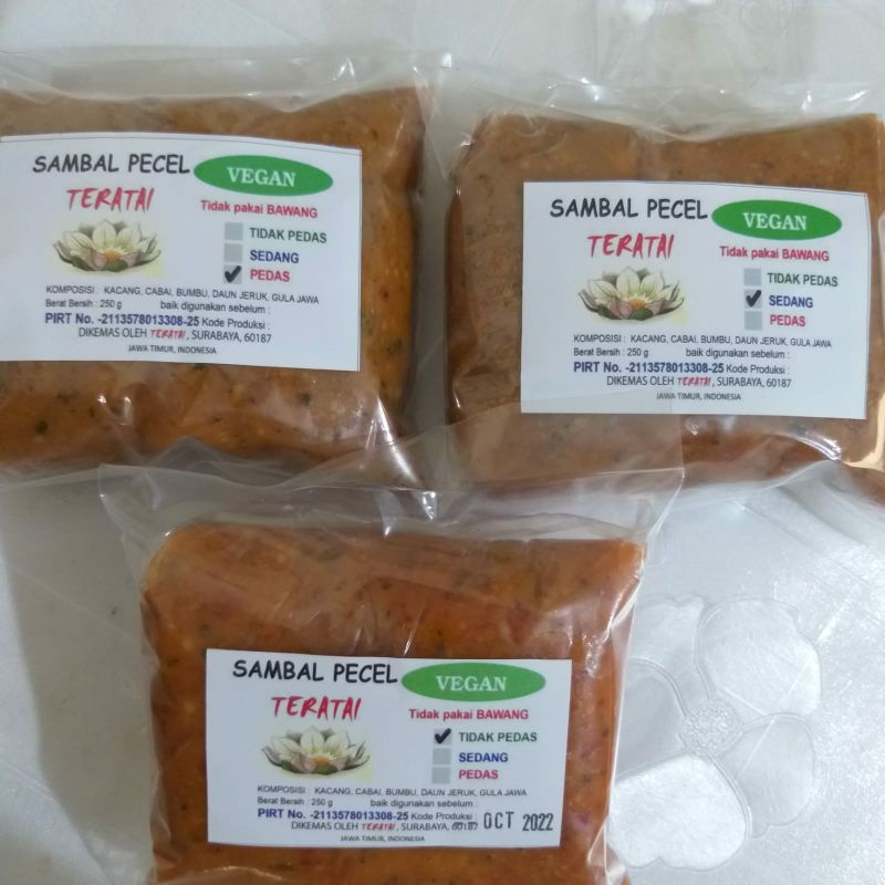 

Sambal pecel Teratai Vegan/Vegetarian 250 Gram