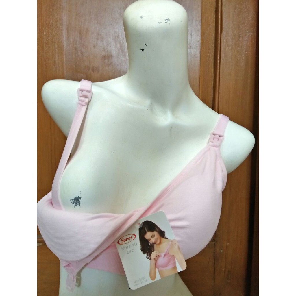 ORI SOREX BH Menyusui 8200 8202 8201 - NURSING Bra Busa Tanpa kawat size 34 - 38 &amp; 38-42  Kait 3