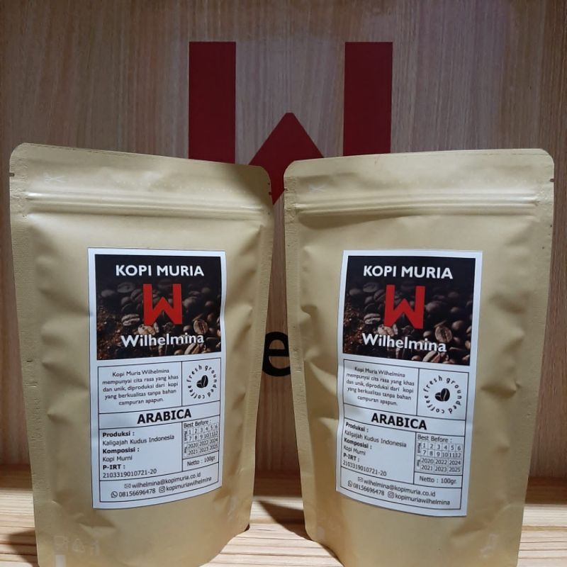 

Kopi Muria WILHELMINA Arabica bubuk 100gr