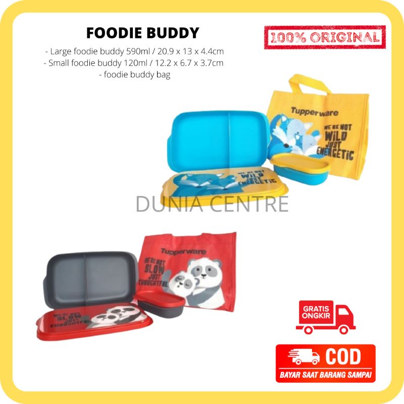 PROMO TUPPERWARE TEPAK MAKAN BAWA BEKAL FOODIE BUDDY SET ORIGINAL