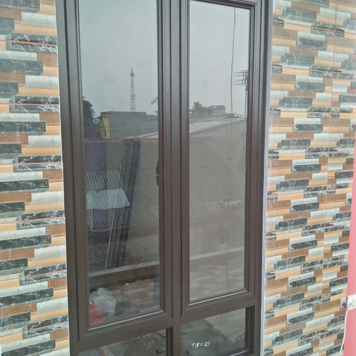 Jendela Chasment Aluminium Double 170x110