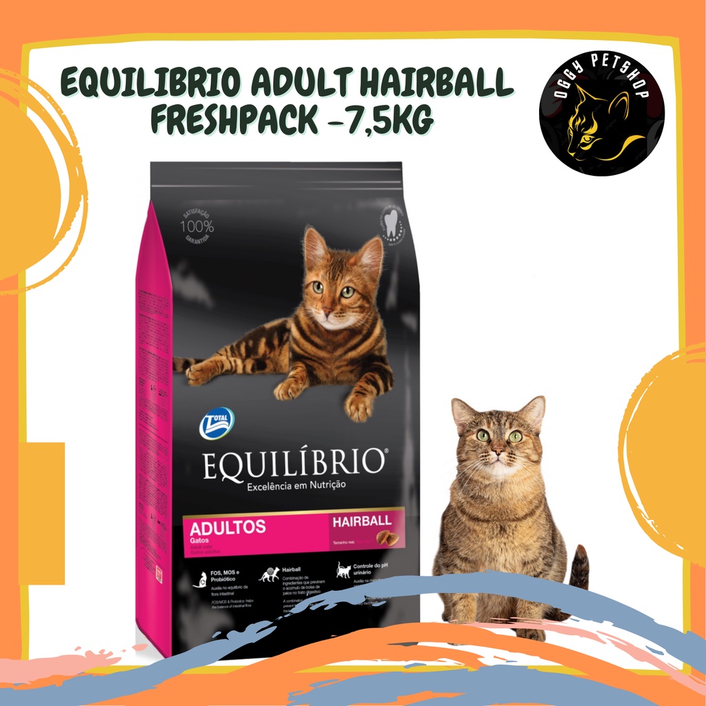 [GRAB GOJEK] EQUILIBRIO ADULT CAT Makanan Kucing 7.5  kg FRESHPACK TOP