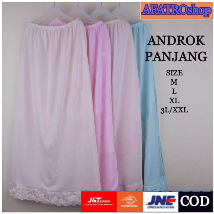 ANDROK ROK PANJANG DALAMAN WANITA MEKSI UKURAN PANJANG XL/3L