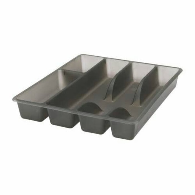 WADAH SMACKERRY BAKI TEMPAT PERALATAN MAKAN / CUTLERY TRAY 31x26cm ABU ABU